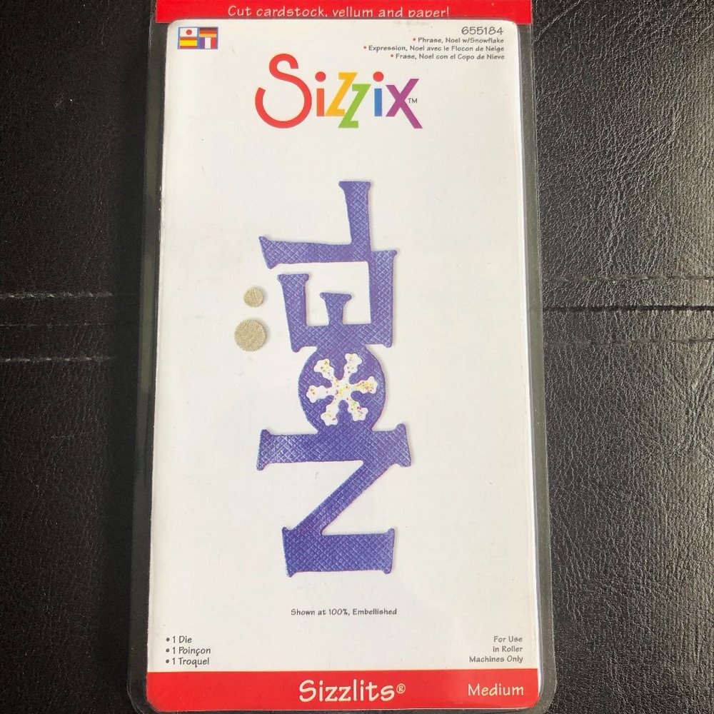 Sizzix Sizzlits Noel Die *NIB*